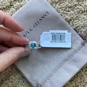 NWT David Yurman Petite Albion Ring Blue Topaz